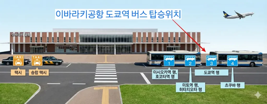 이바라키공항 버스터미널 최신 요도